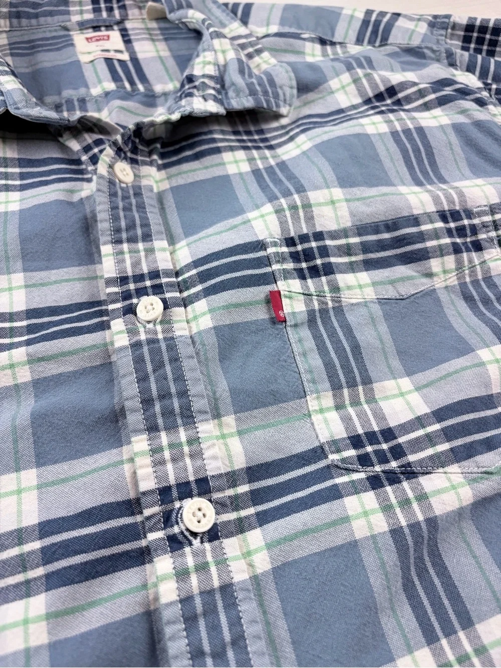 Levi's Blue & Navy Plaid Long-Sleeve Button-Down Shirt - Men's